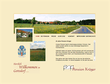 Tablet Screenshot of pensionkrueger.de